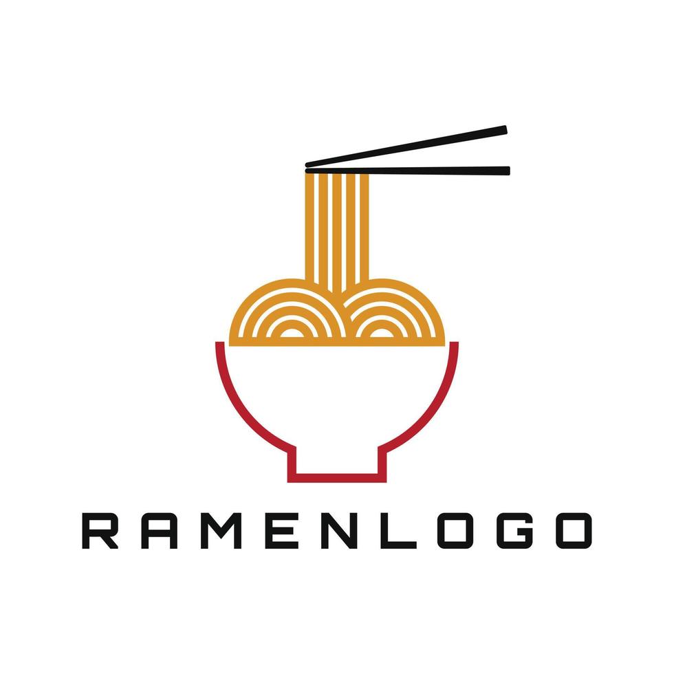 ramen spaghetto cibo moderno e elegante grafico vettore illustrazione grande logo per ristorante