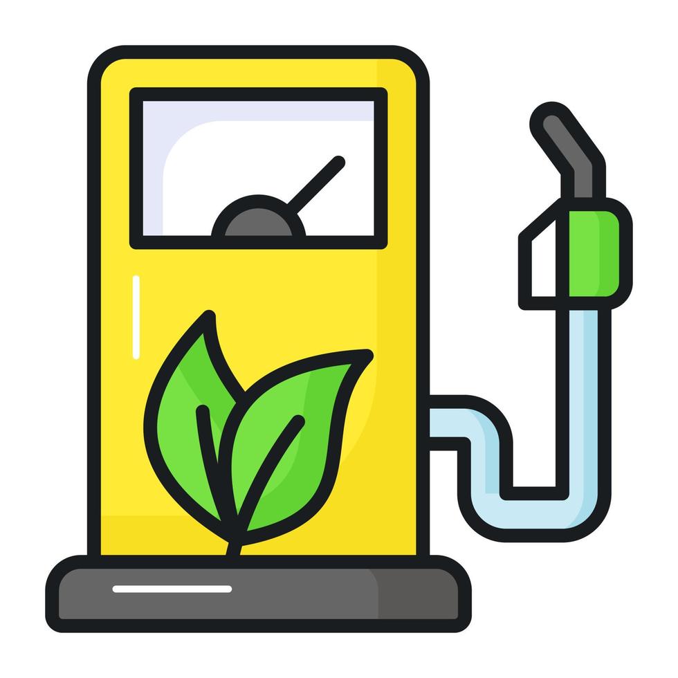 dai un'occhiata Questo premio qualità vettore di biocarburante stazione, bene progettato icona di eco carburante nel modificabile stile