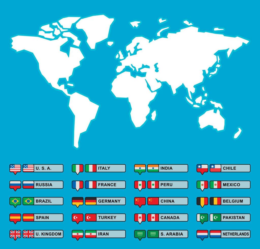 mondo astratto carta geografica vettore