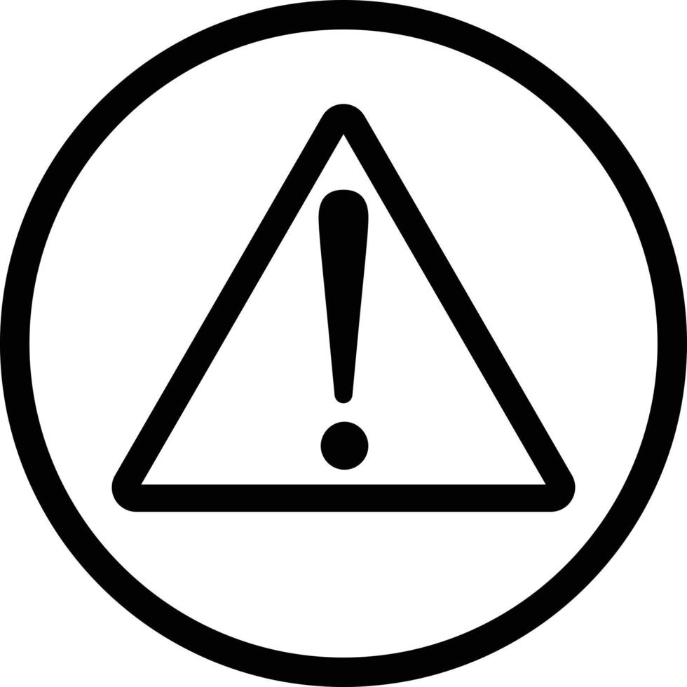 esclamazione Pericolo cartello nel un' cerchio . avvertimento icona. Attenzione esclamazione marchio simbolo vettore . attenzione icona
