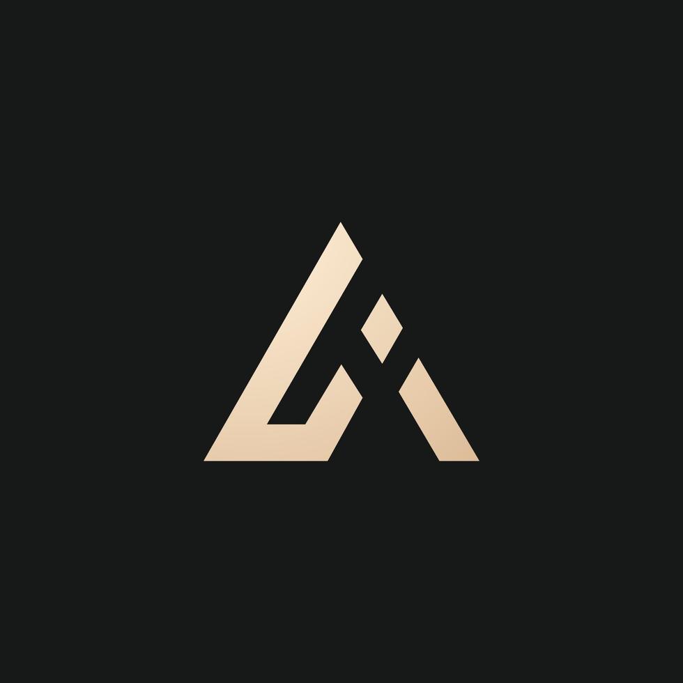 lusso e moderno un' lettera logo design vettore