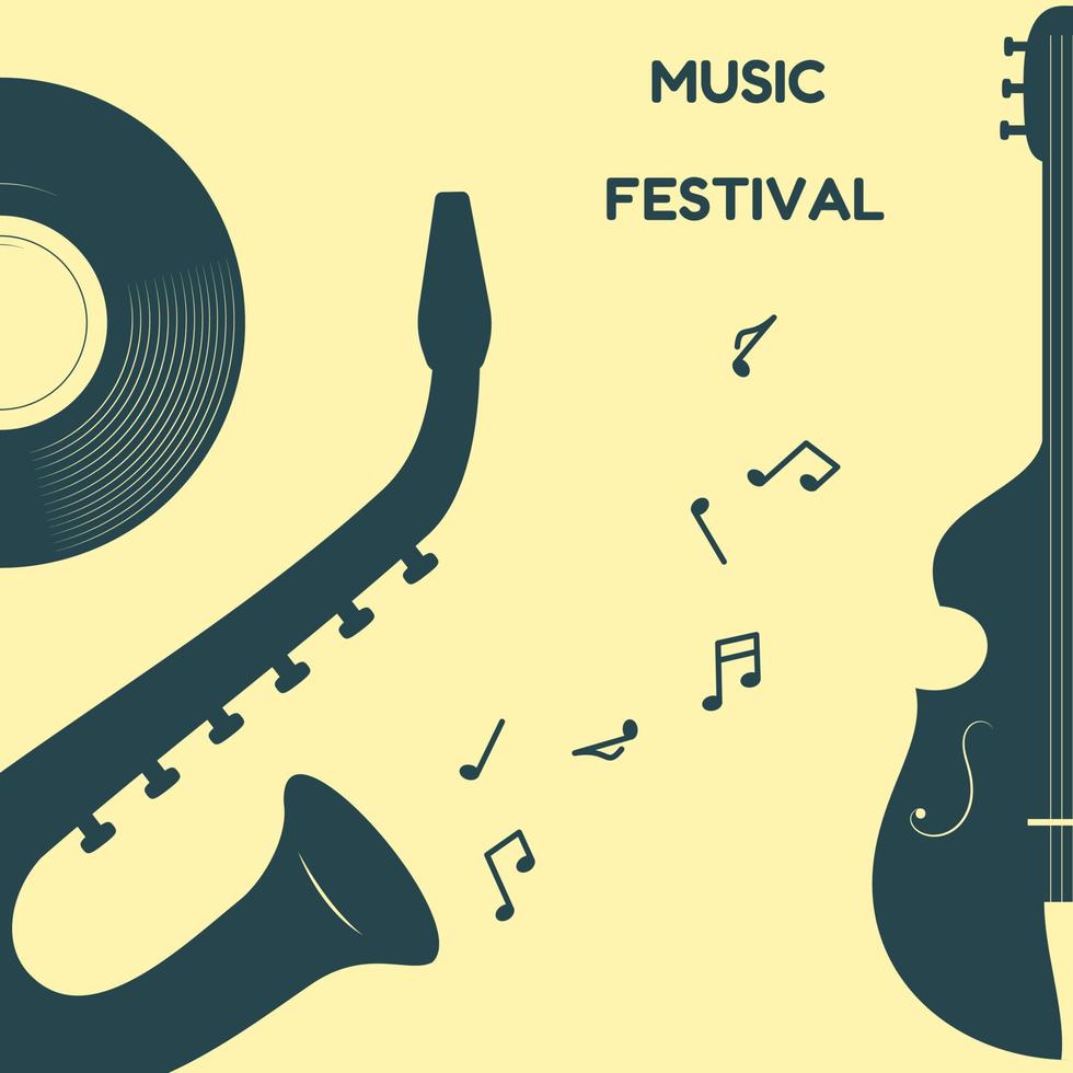 poster del festival musicale vettore