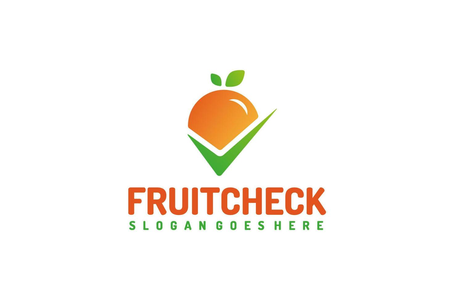 Logo di controllo della frutta vettore