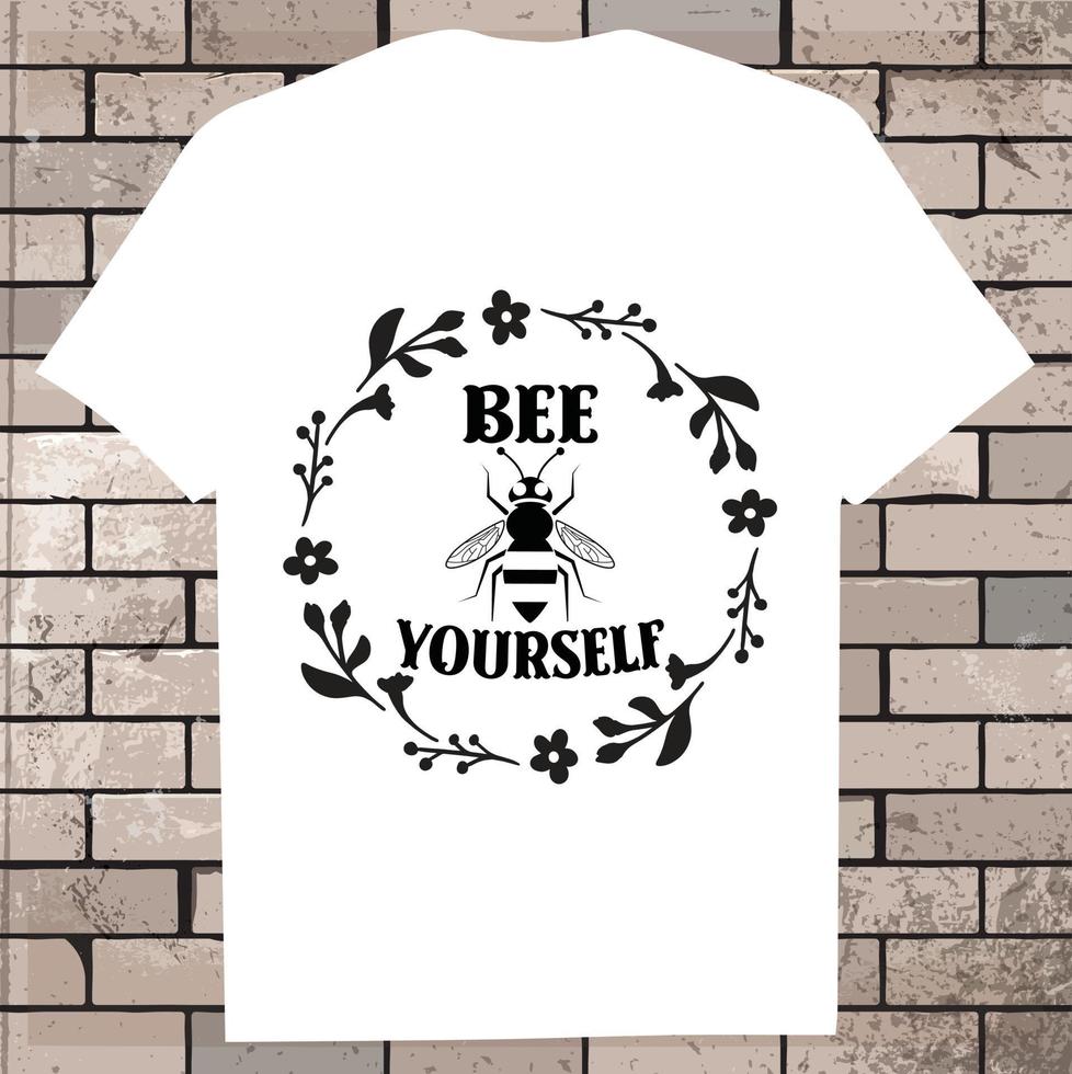miele ape nero vettore illustrazione, grafico maglietta design eps