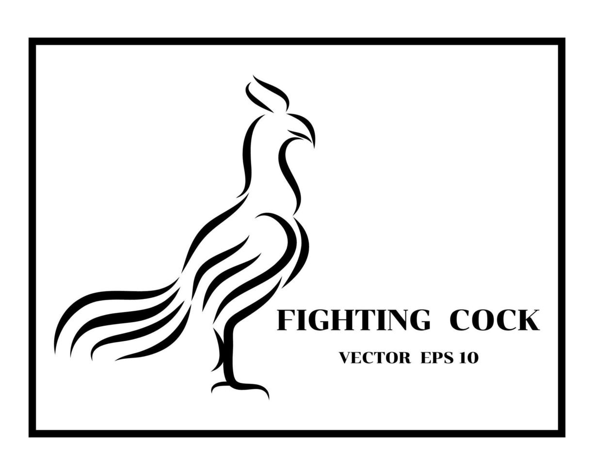 logo del gallo da combattimento eps 10 vettore