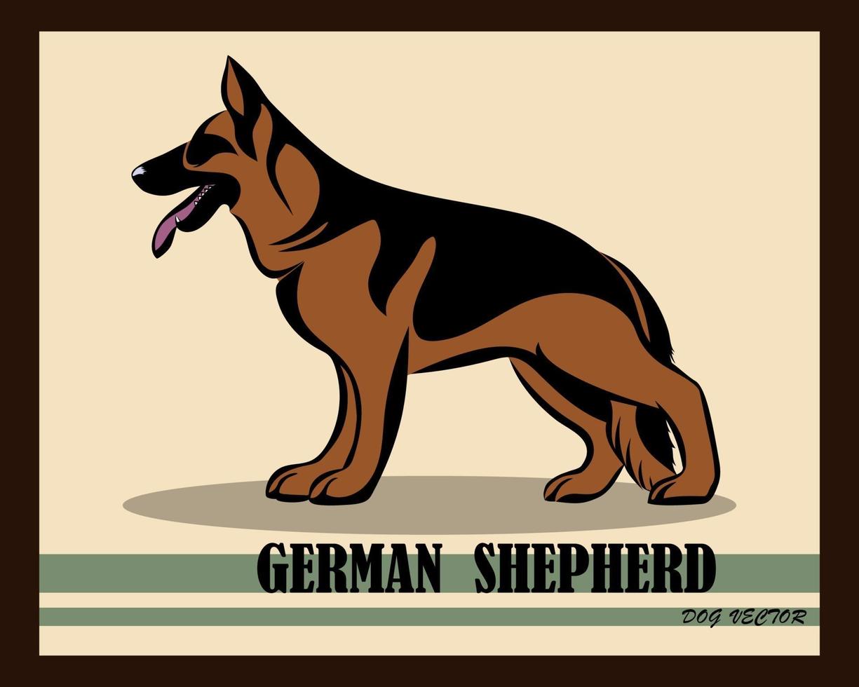 pastore tedesco cane colore vettoriale eps 10