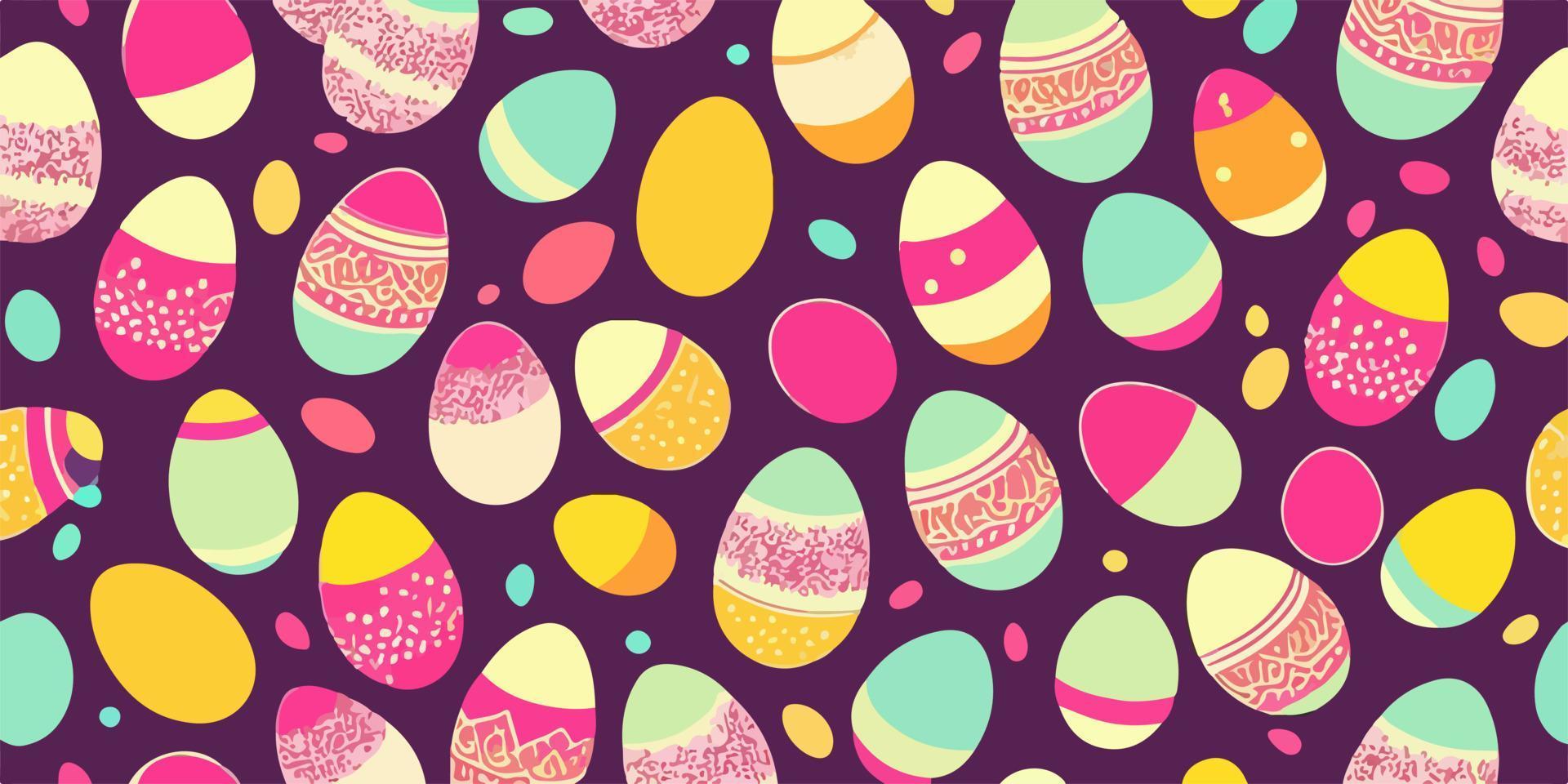 vettore Pasqua uovo e fiore senza soluzione di continuità modello per tessile design