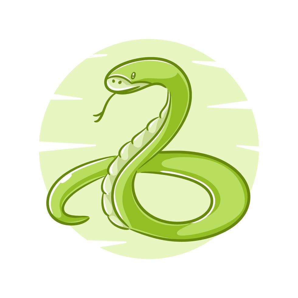 carino serpente animale cartone animato design vettore