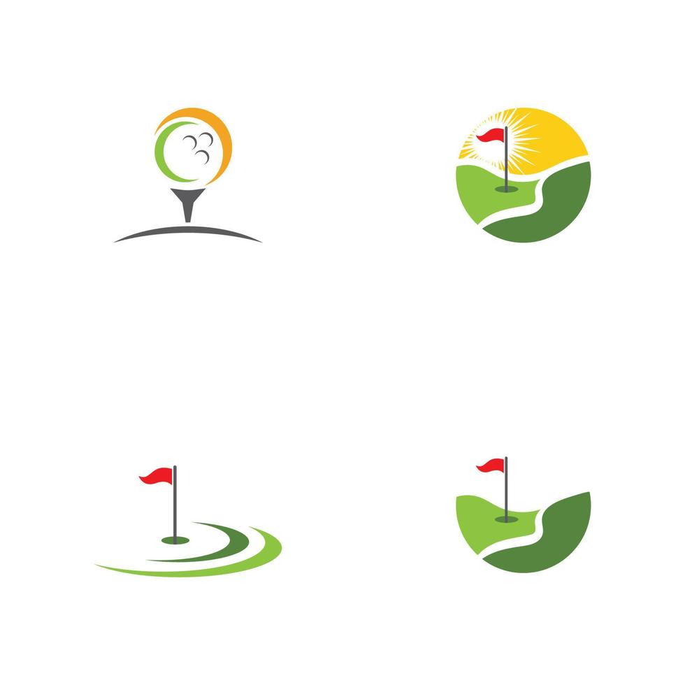 golf logo modello icona design vettore