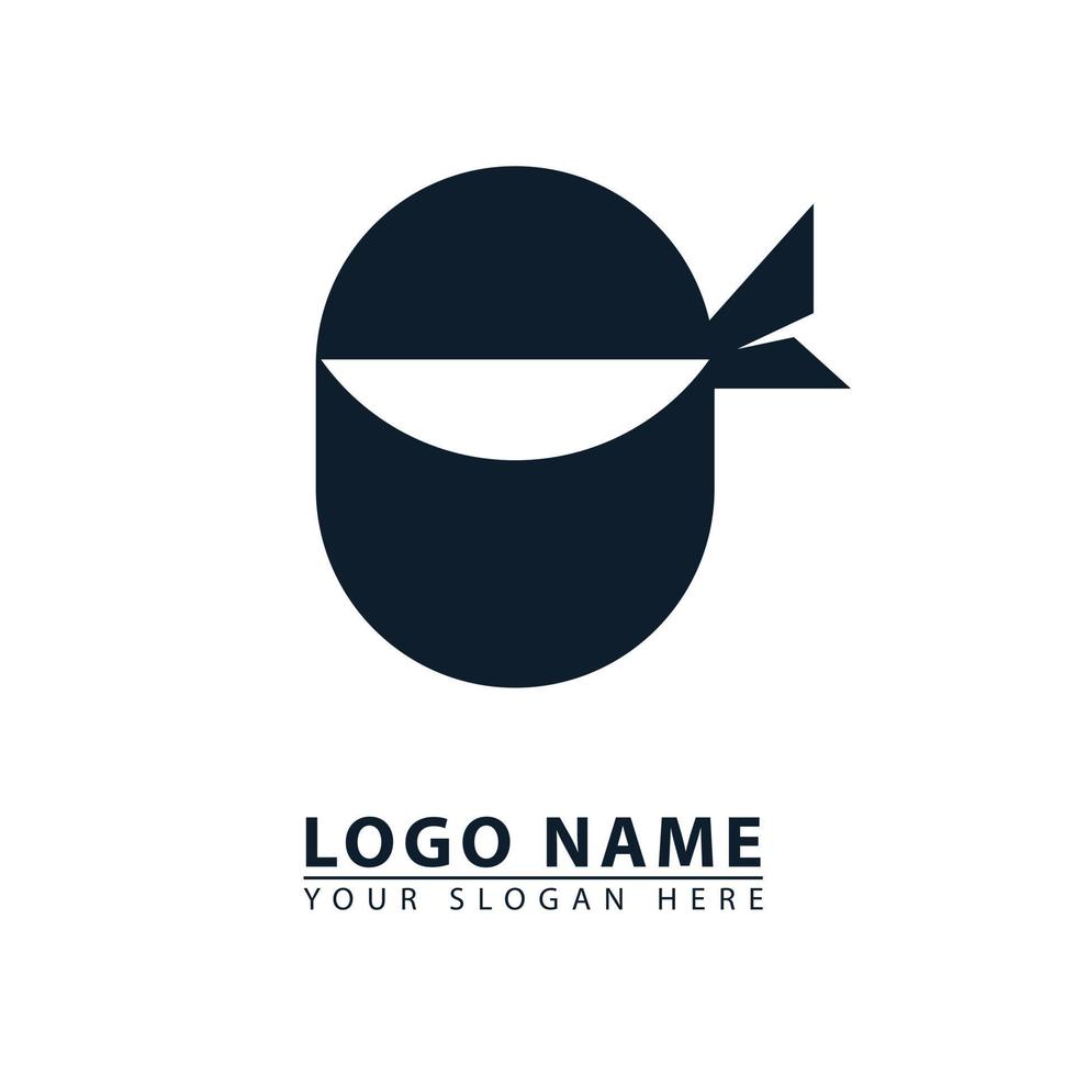 ninja testa semplice logo icona vettore. vettore