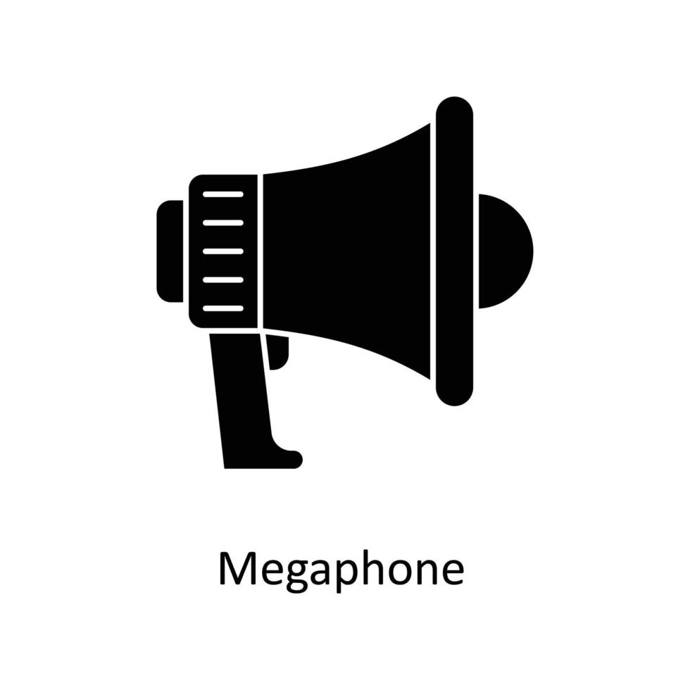 megafono vettore solido icone. semplice azione illustrazione azione