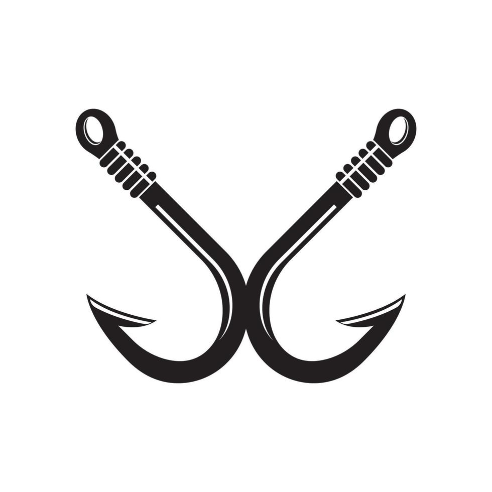 pesca gancio logo vettore icona illustrazione design