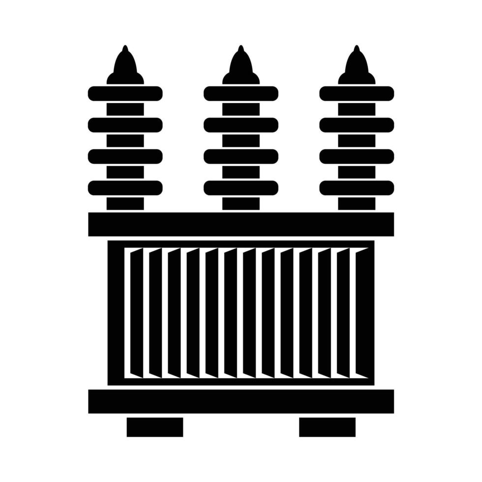 alto voltaggio elettrico trasformatore icona vettore