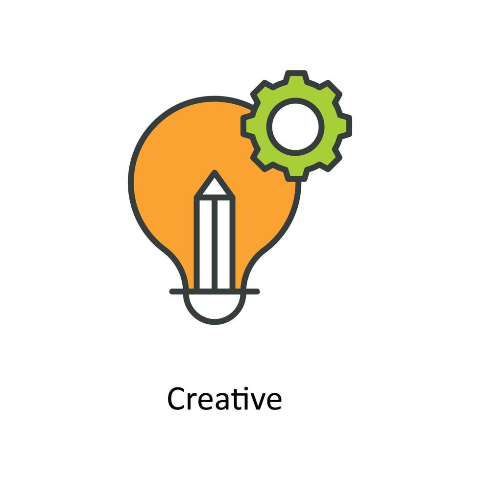 creativo vettore riempire schema icone. semplice azione illustrazione azione