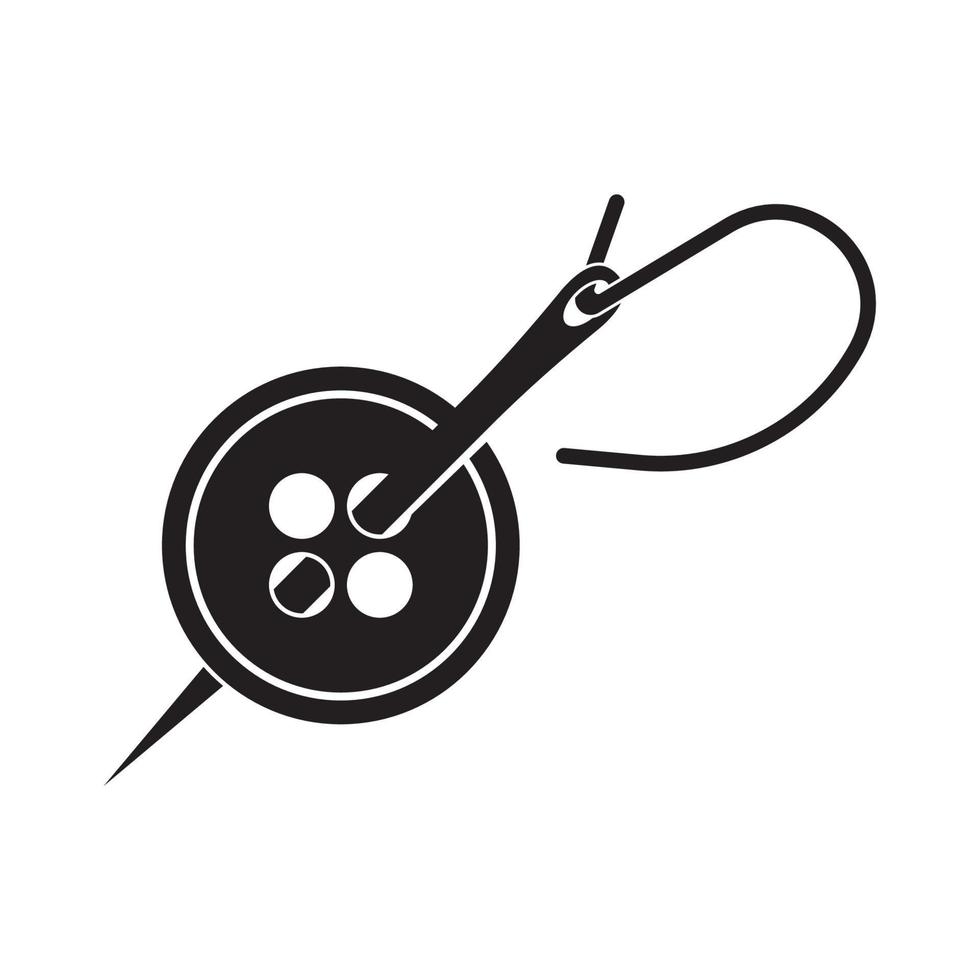 cucire ago logo icona, illustrazione design modello vettore