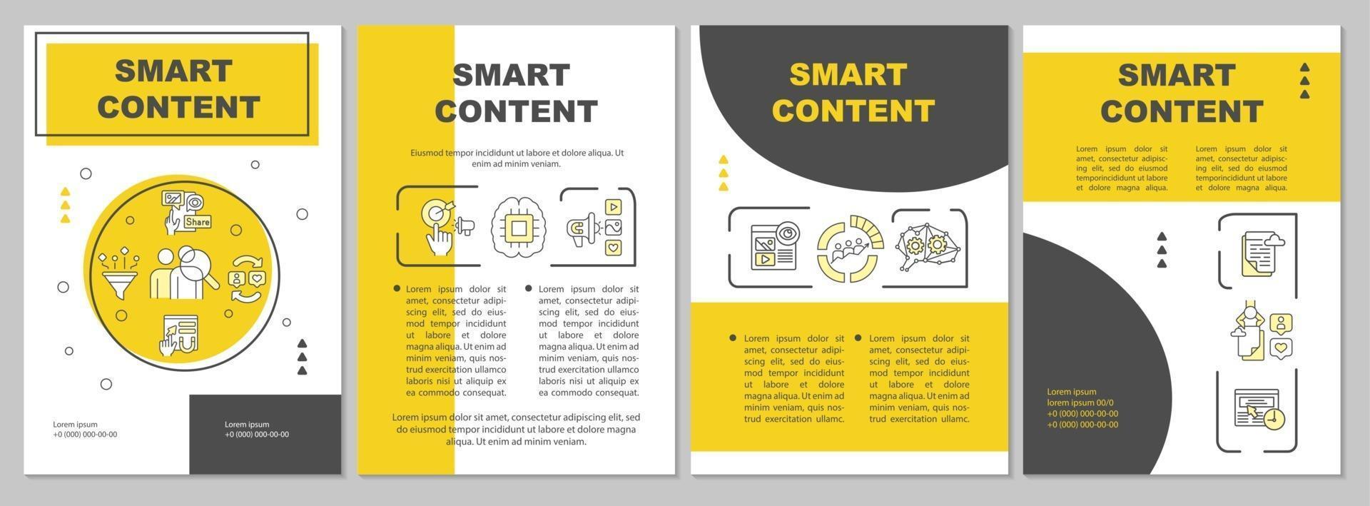 modello di brochure di contenuti intelligenti vettore