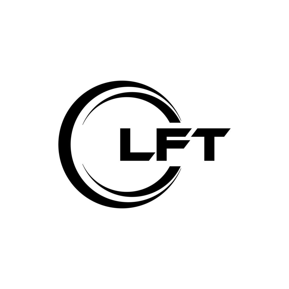 lft lettera logo design nel illustrazione. vettore logo, calligrafia disegni per logo, manifesto, invito, eccetera.