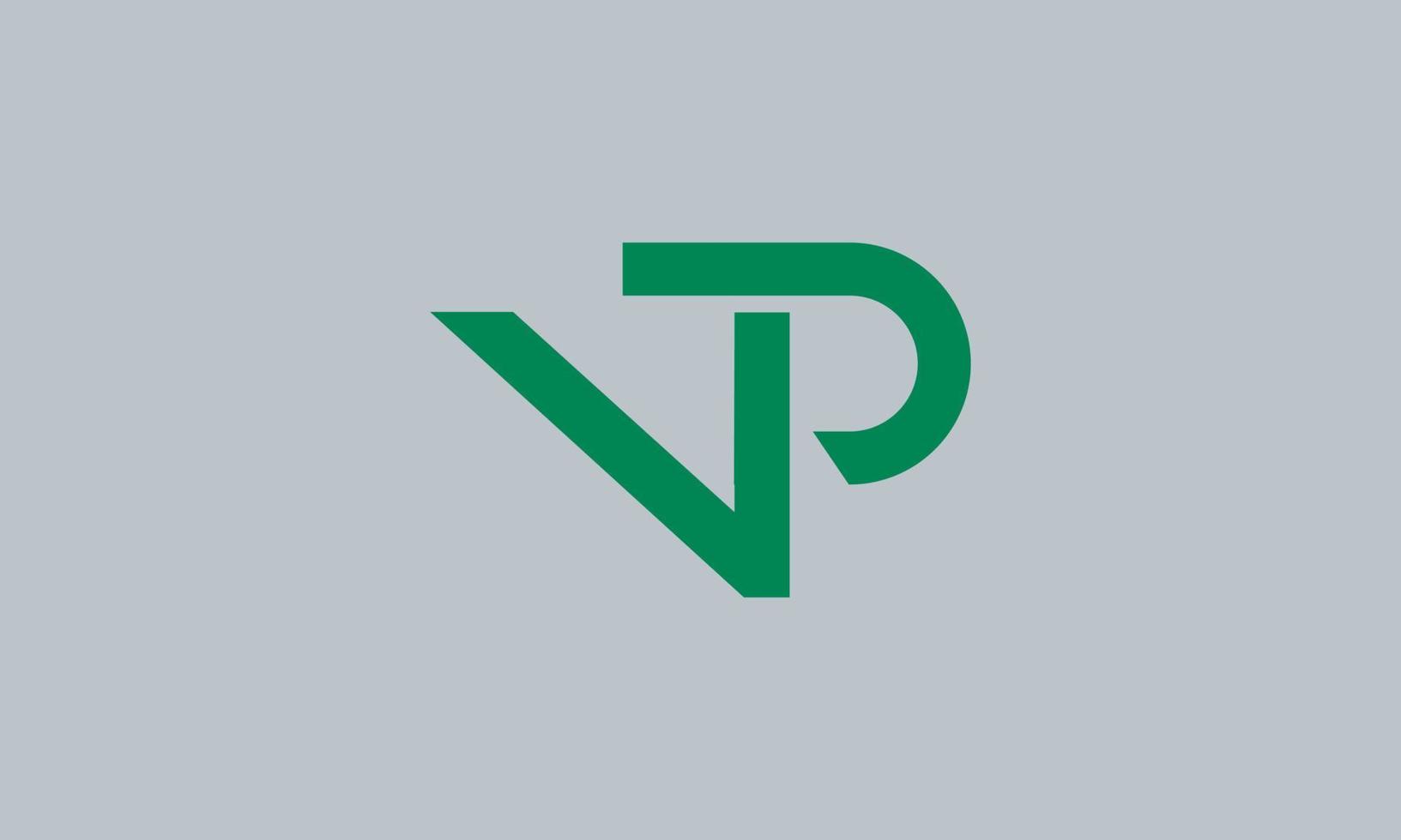 alfabeto lettere iniziali monogramma logo vp, pv, v e p vettore