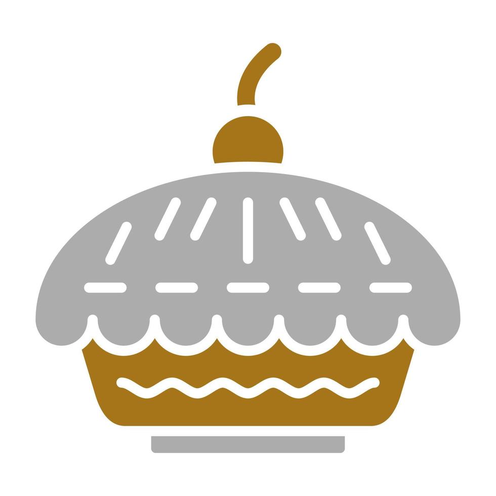 ciliegia torta vettore icona stile