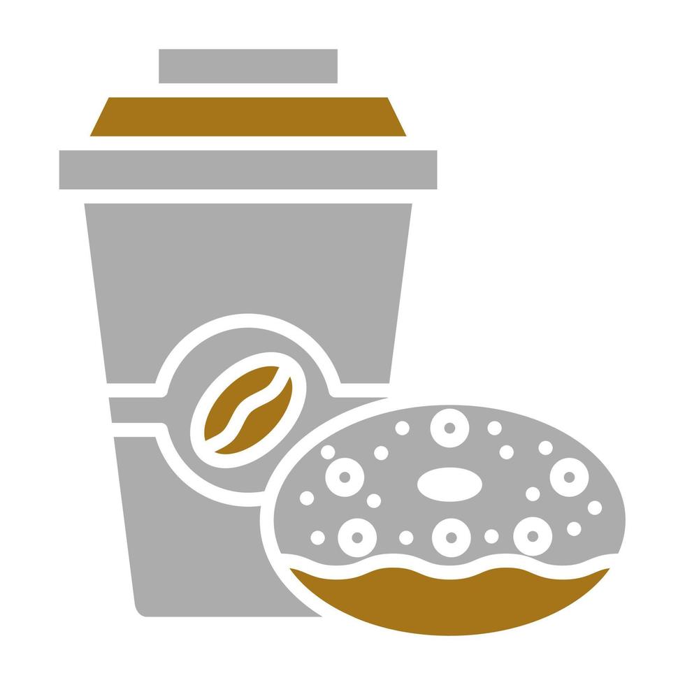 caffè ciambella vettore icona stile