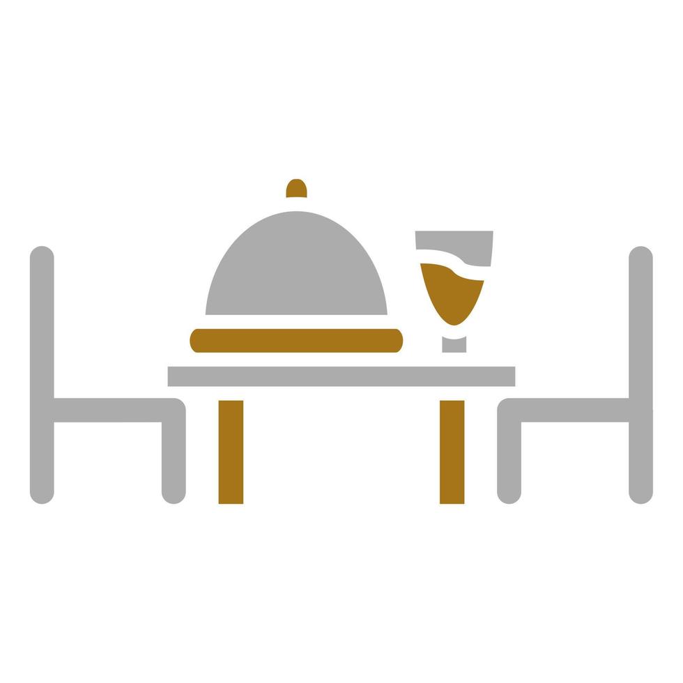 cena tavolo vettore icona stile