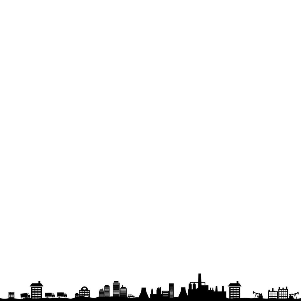 silhouette di il urbano paesaggio vettore