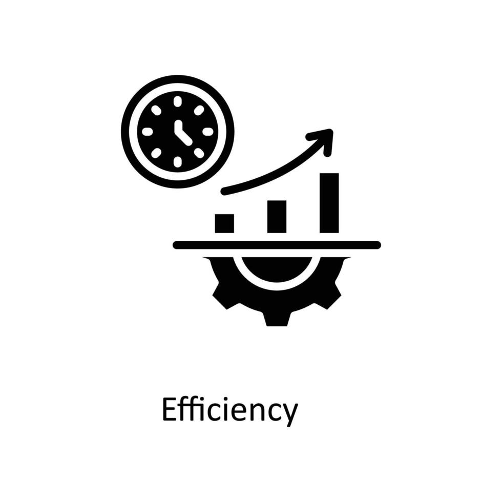 efficienza vettore solido icone. semplice azione illustrazione azione