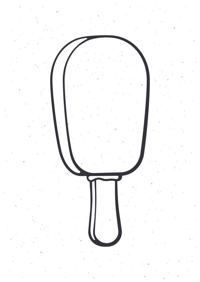 mano disegnato scarabocchio di ghiacciolo vettore