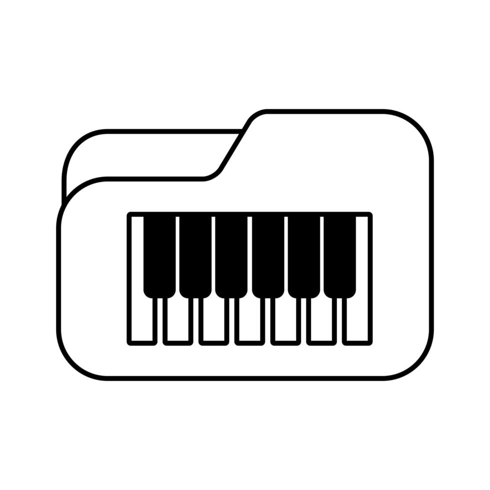 pianoforte icona vettore. sintetizzatore illustrazione cartello. musica simbolo. chiavi logo. vettore