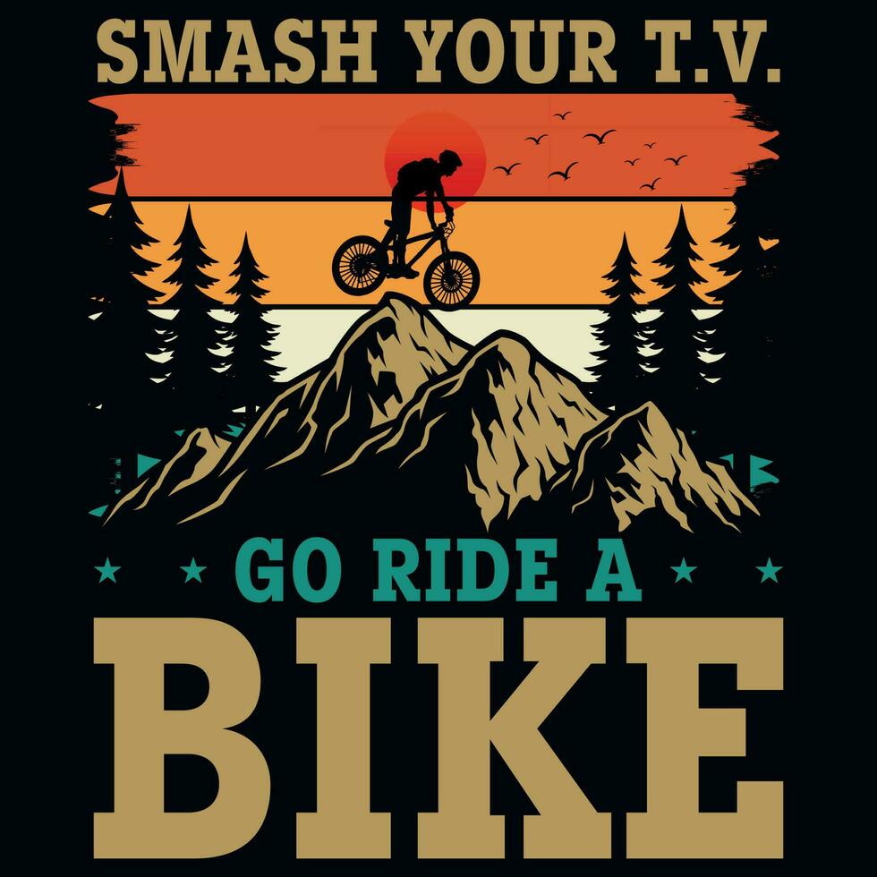 montagna bike avventure maglietta design vettore