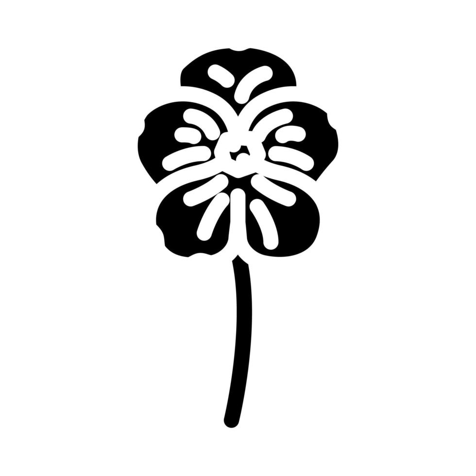 viola fiore primavera glifo icona vettore illustrazione