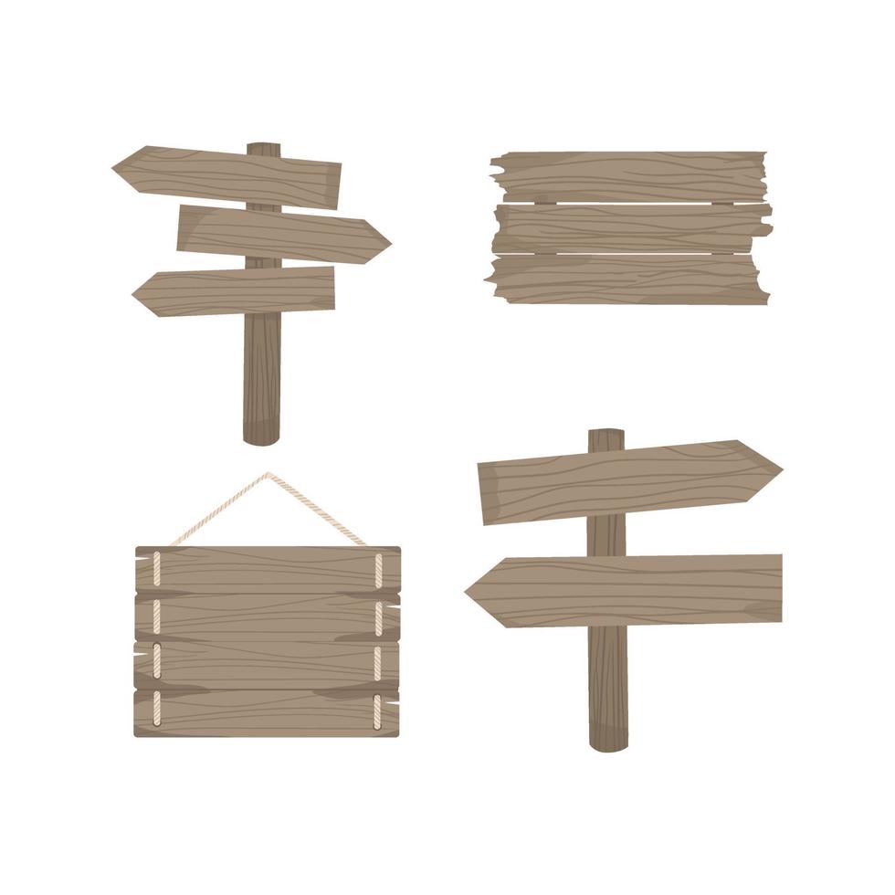 vettore illustrazione di di legno segni