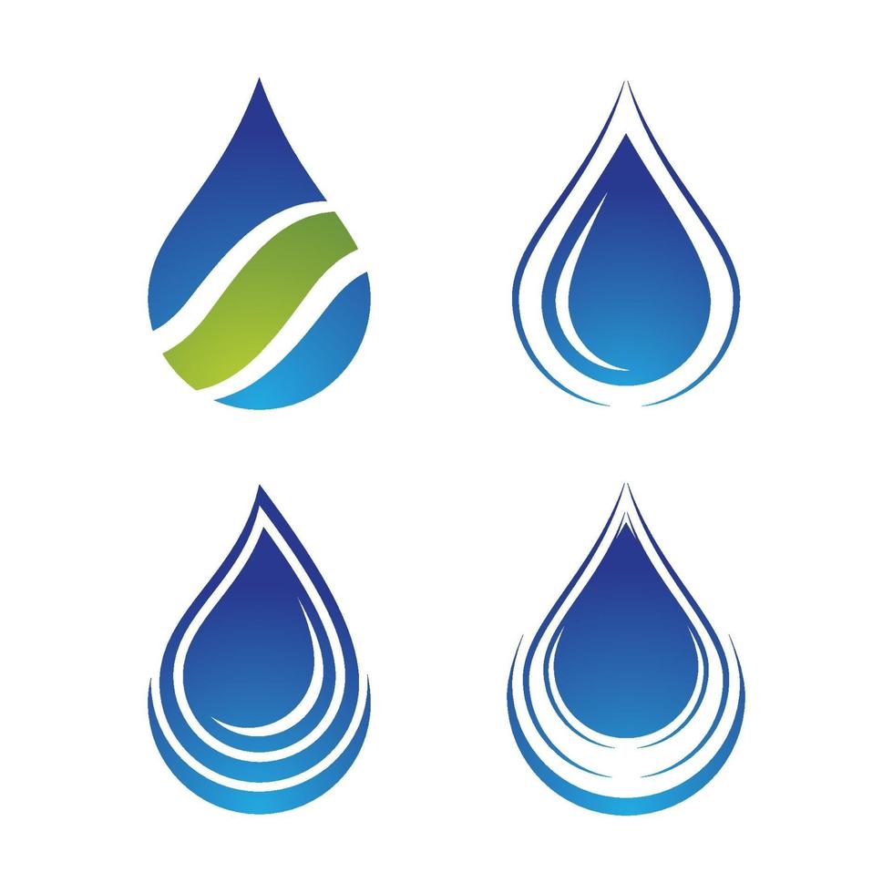 immagini del logo goccia d'acqua vettore