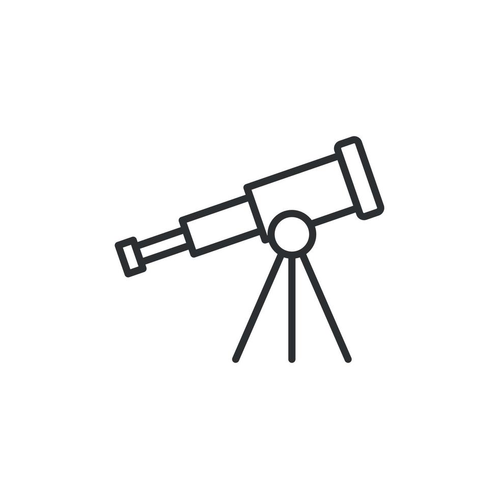 telescopio icona nel piatto stile. cosmo scoprire vettore illustrazione su isolato sfondo. astronomia cartello attività commerciale concetto.