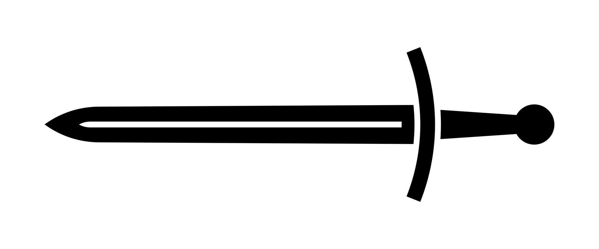cavaliere spada icona. medievale acuto crociato arma per combattere e antico duelli con vettore nemico