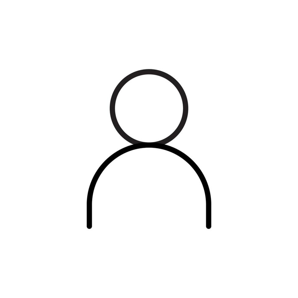 umano semplice linea icona su bianca sfondo vettore