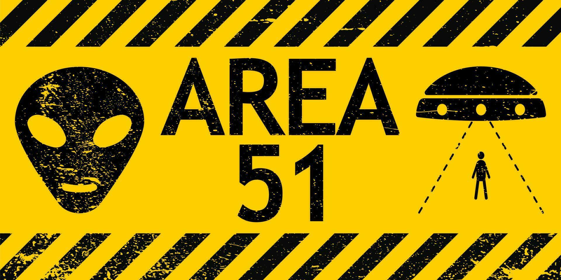 grunge cartello zona la zona 51 Nevada ufo vettore