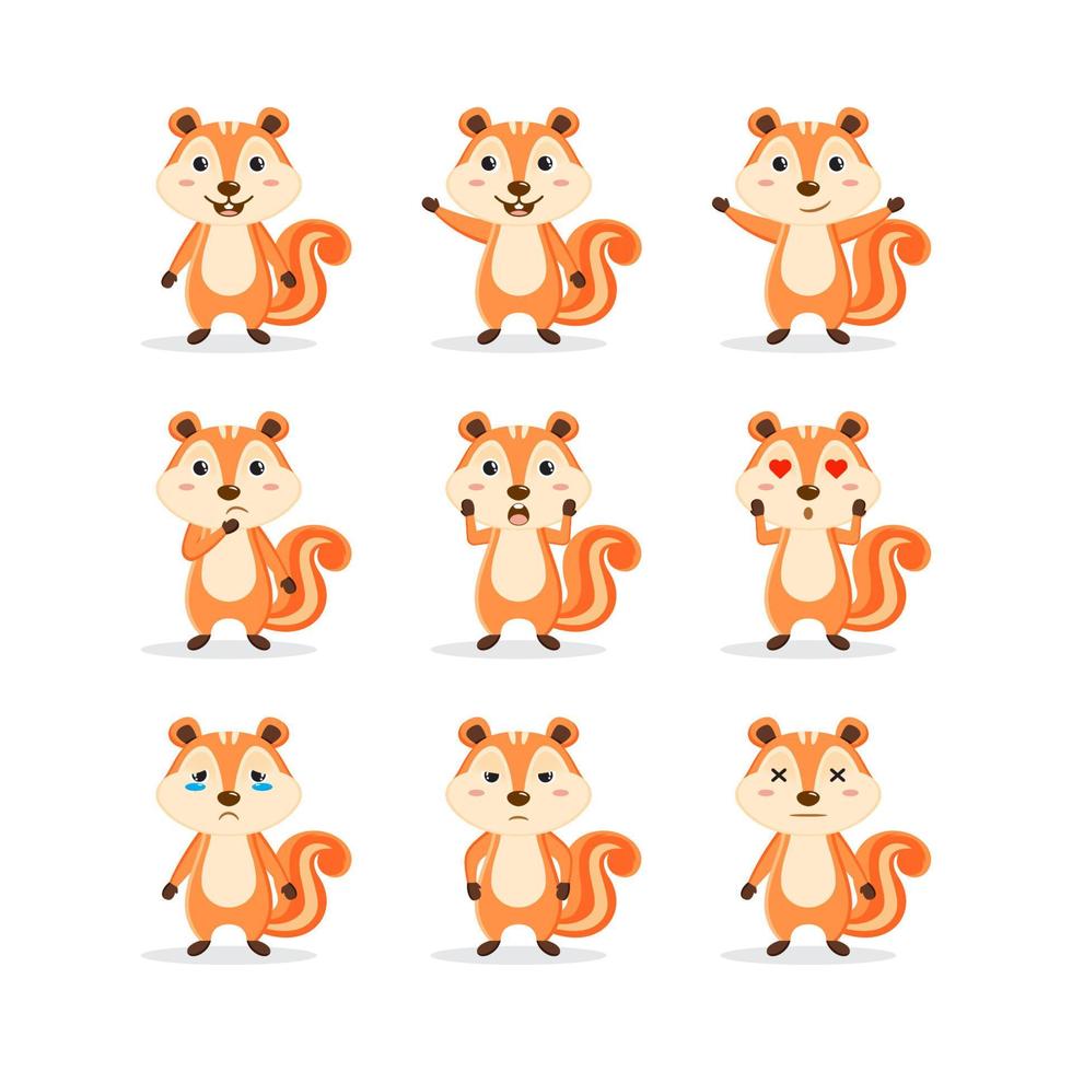 illustrazione vettore grafico di carino scoiattolo quello è adatto per figli di prodotti
