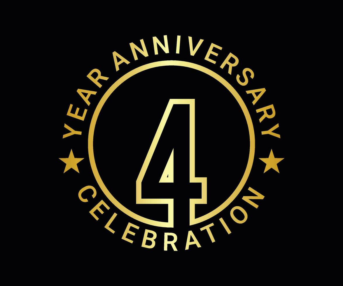 il ordinale numero anniversario impostato è impostato nel oro su un' nero sfondo per un' festivo momento vettore