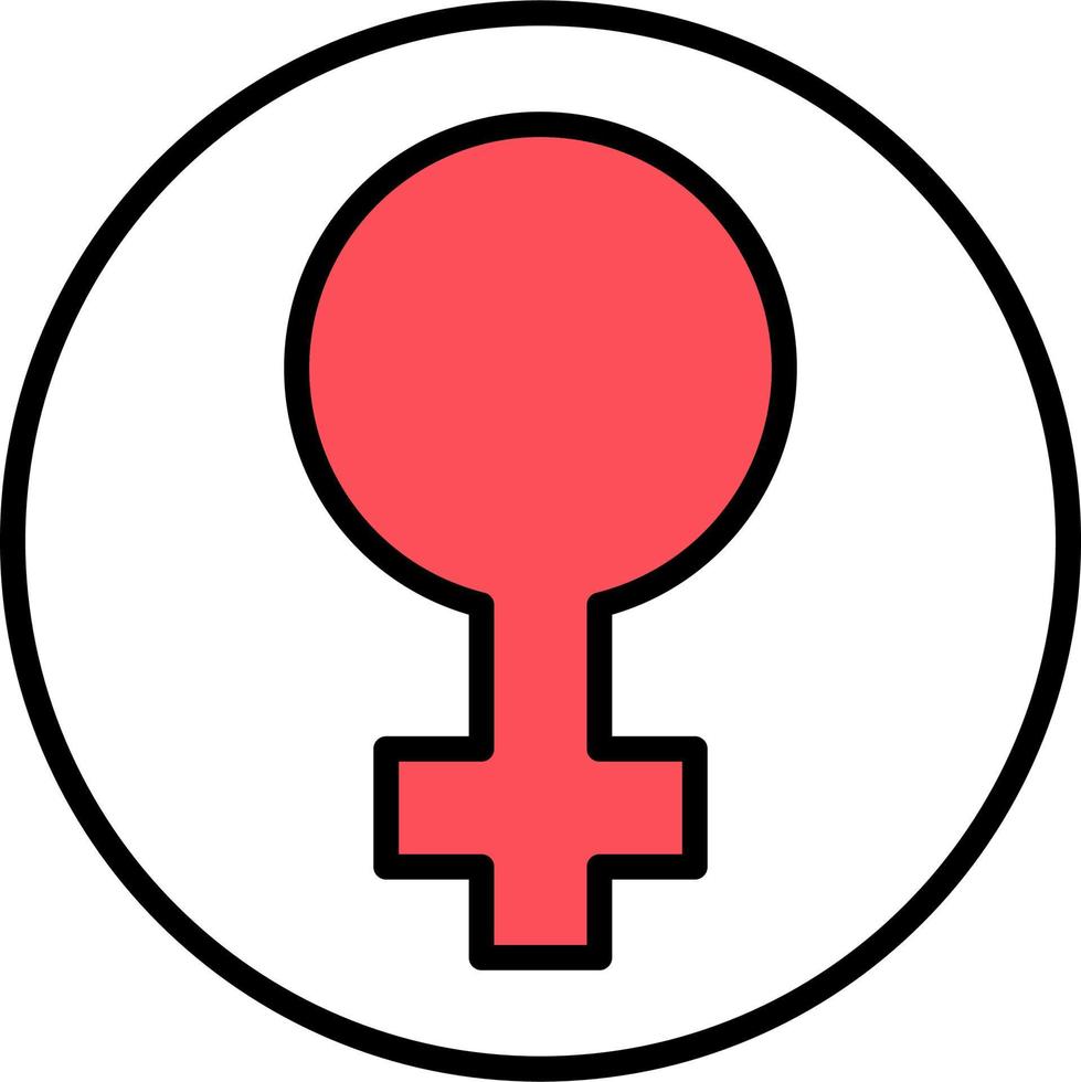 femmina simbolo vettore icona