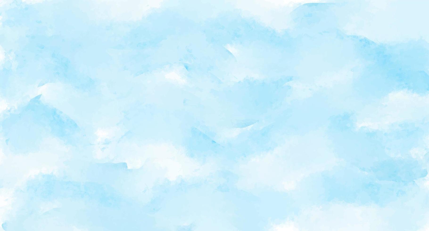 cielo con nuvole acquerello sfondo vettore