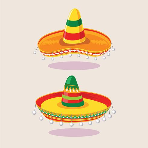 Illustrazione di Set Sombrero Hat vettore