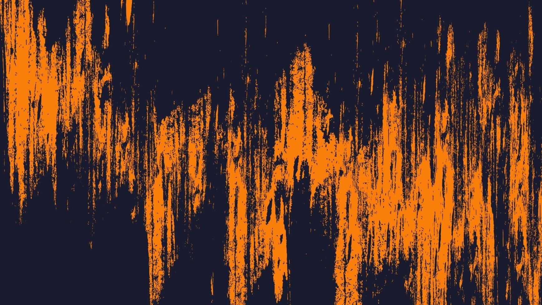 astratto arancia grunge ruvido struttura nel nero sfondo vettore