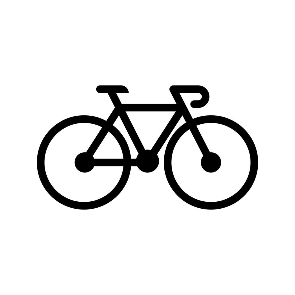 bicicletta cartello icona vettore. bicicletta illustrazione simbolo su bianca isolato sfondo. Ciclismo logo. vettore