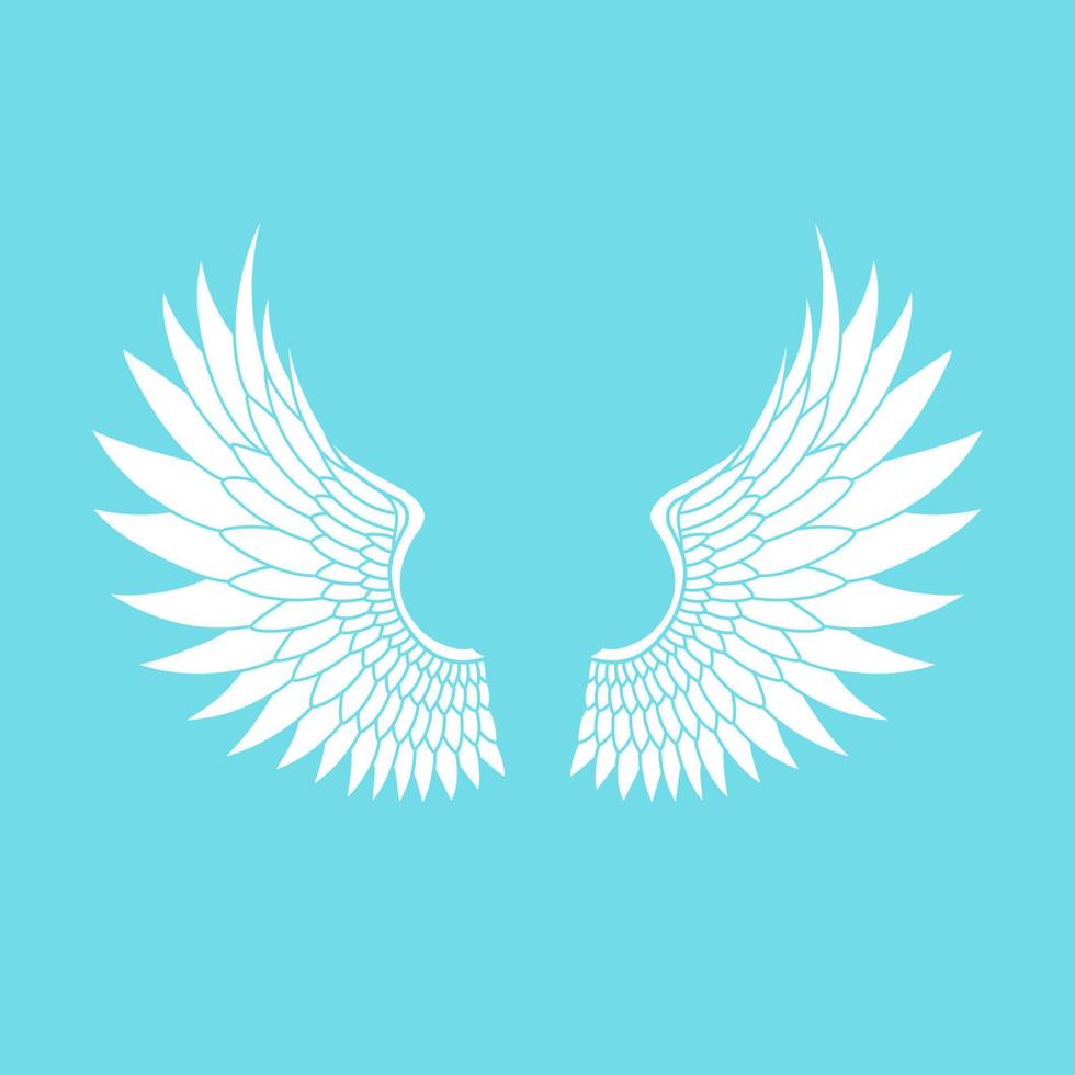 vettore logo icona ali d'angelo bianche