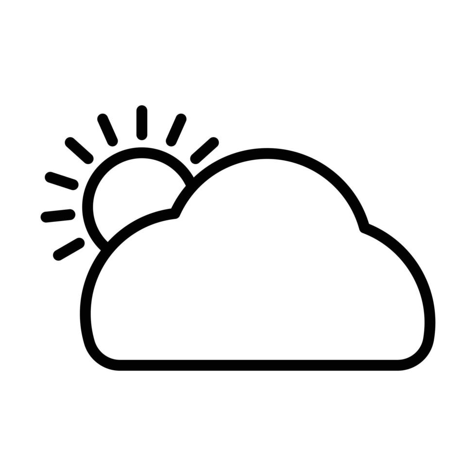 sole schema icona, estate, soleggiato giorno icona, estate design elementi, caldo tempo atmosferico, luce del sole icona schema nero e bianca vettore