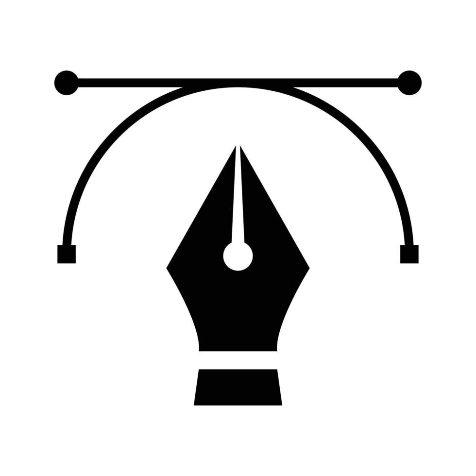 penna attrezzo cusor icona per grafico progettista, logo progettista, curva controllore, sentiero creare attrezzo icona nel nero e bianca colore vettore