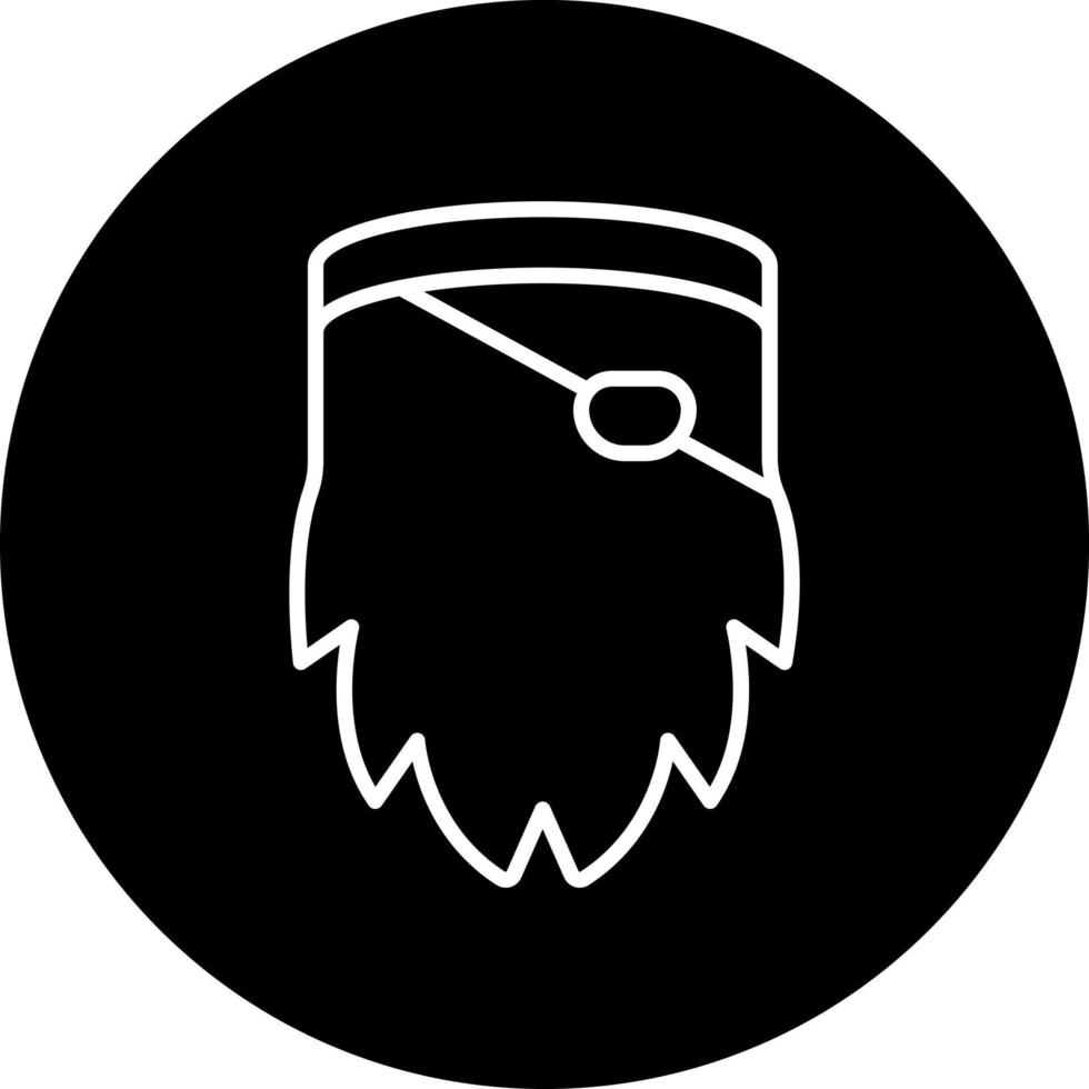 pirata barba vettore icona stile