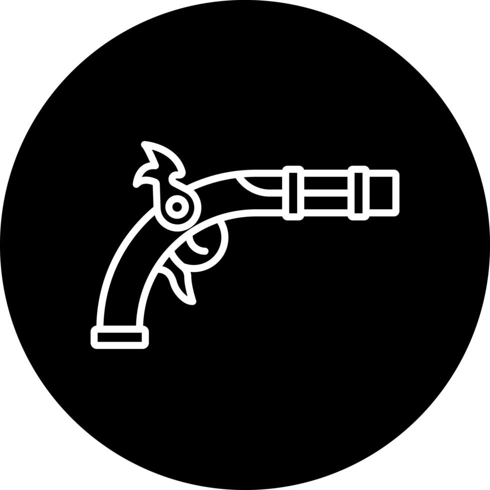 pirata pistola vettore icona stile