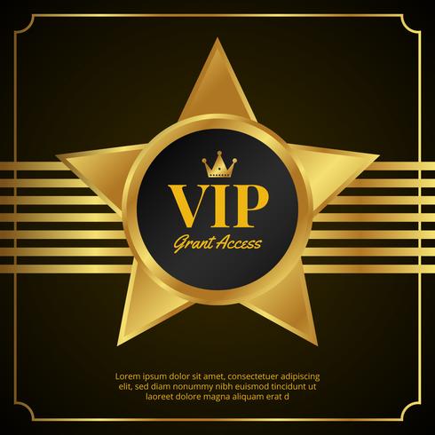 vip pass card design vettore